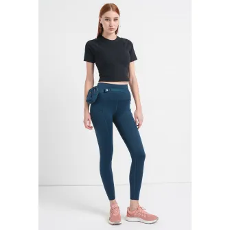 Nike, Colanti crop cu tehnologie Dri Fit pentru alergare Trailg, Bleumarin, S