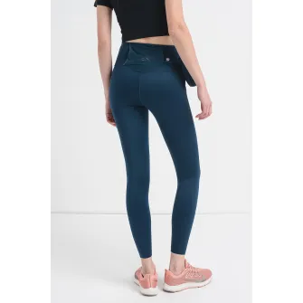Nike, Colanti crop cu tehnologie Dri Fit pentru alergare Trailg, Bleumarin, S