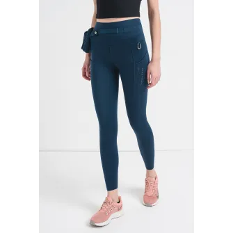 Nike, Colanti crop cu tehnologie Dri Fit pentru alergare Trailg, Bleumarin, S