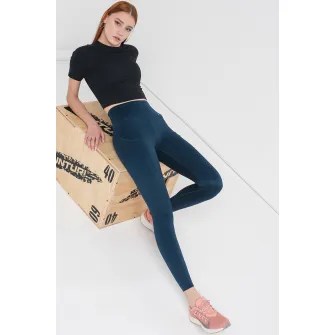 Nike, Colanti cu Dri-FIT pentru antrenament, Bleumarin, S
