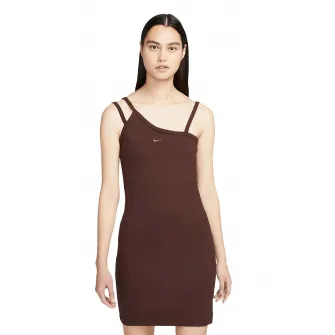 Nike,Dresses, Rochie cu detaliu logo, Maro inchis, XS