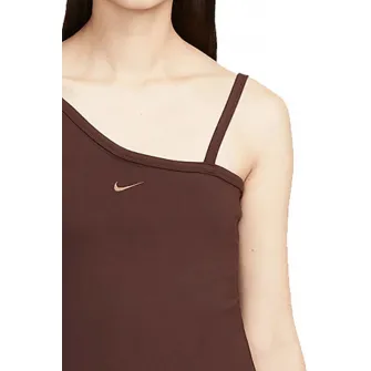 Nike,Dresses, Rochie cu detaliu logo, Maro inchis, XS