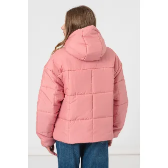 NIKE, Geaca cu aspect matlasat, Roz pal, 2XL