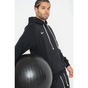 Nike, Hanorac cu buzunar kangaroo, pentru fotbal, Negru, Alb, M