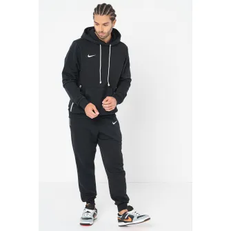 Nike, Hanorac cu buzunar kangaroo, pentru fotbal, Negru, Alb, M