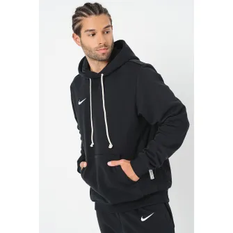 Nike, Hanorac cu buzunar kangaroo, pentru fotbal, Negru, Alb, M