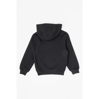 Nike, Hanorac cu imprimeu logo si buzunar kangaroo, Negru, Alb, 128-137 CM