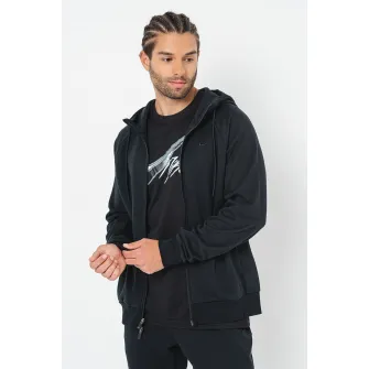 Nike, Hanorac cu tehnologie Dri-Fit, pentru fitness, Negru, M