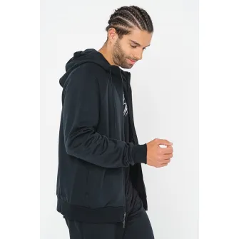 Nike, Hanorac cu tehnologie Dri-Fit, pentru fitness, Negru, M
