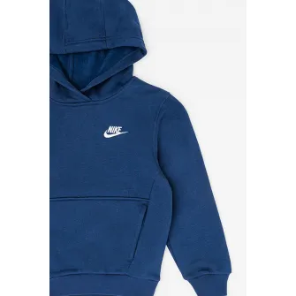 Nike, Hanorac din amestec de bumbac cu buzunar kangaroo, Albastru marin, 122-128 CM
