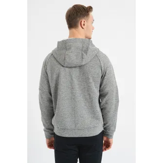 Nike, Hanorac relaxed fit, pentru fitness Therma-FIT, Gri inchis melange, M