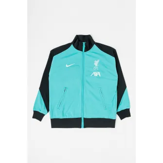 Nike, Jacheta cu fermoar pentru fotbal, Negru, Verde menta, 137-147 CM