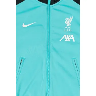 Nike, Jacheta cu fermoar pentru fotbal, Negru, Verde menta, 158-170 CM