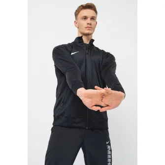Nike, Jacheta de trening cu fermoar, pentru fotbal, Negru, L