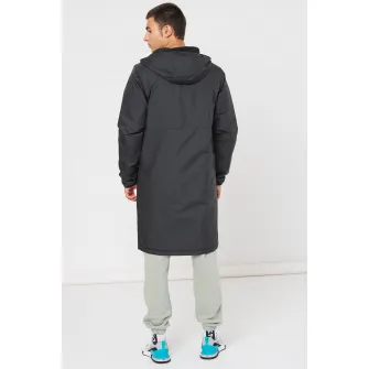 Nike, Jacheta lunga cu gluga, pentru fotbal, Negru, Alb, XL