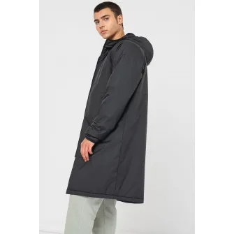 Nike, Jacheta lunga cu gluga, pentru fotbal, Negru, Alb, XL