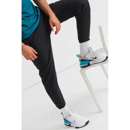 Nike, Pantaloni cu tehnologie Dri-Fit, pentru alergare, Negru, Argintiu, 2XL