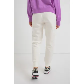 Nike, Pantaloni de trening cu model uni si snur de ajustare in talie, Alb murdar, L