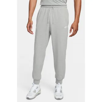 Nike, Pantaloni de trening cu talie medie si snur, Gri deschis melange, 2XL