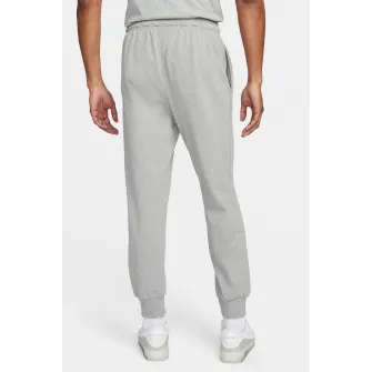 Nike, Pantaloni de trening cu talie medie si snur, Gri deschis melange, 2XL