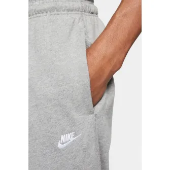Nike, Pantaloni de trening cu talie medie si snur, Gri deschis melange, 2XL