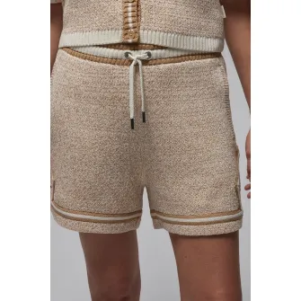 Nike, Pantaloni scurti din amestec de in, pentru baschet, Maro melange, XL