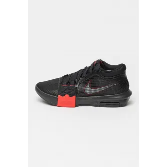 Nike, Pantofi cu amortizare pentru baschet LeBron Witness 8, Rosu, Negru, Alb optic, 7