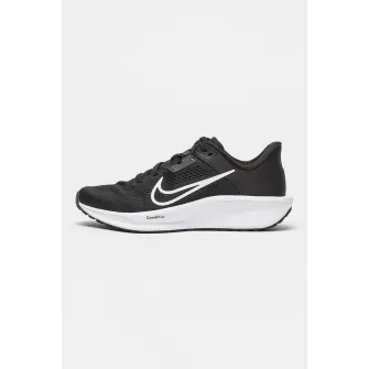 Nike, Pantofi cu detalii logo, pentru alergare Quest, Negru, Alb, 7