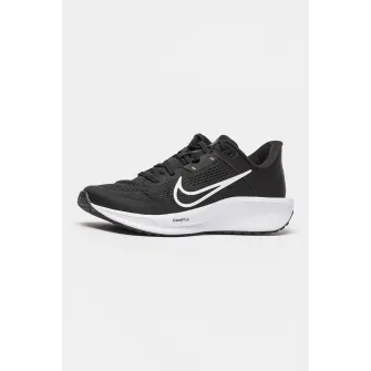 Nike, Pantofi cu detalii logo, pentru alergare Quest, Negru, Alb, 7