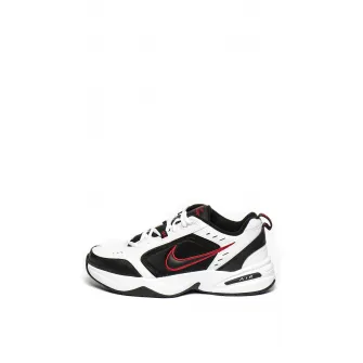 Nike, Pantofi cu insertii de piele, pentru antrenament Air Monarch IV, Alb/Negru, 7