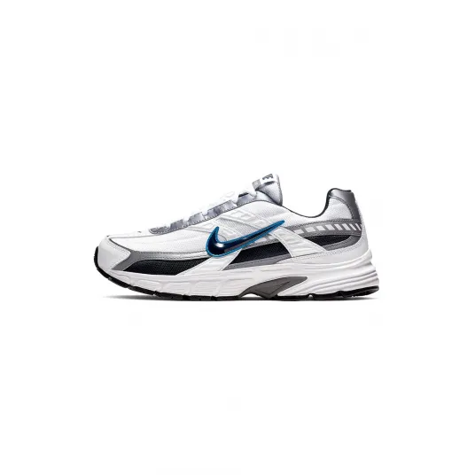 Nike, Pantofi sport cu detalii de piele Initiator, Negru, Alb, Argintiu, 7.5
