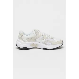 Nike, Pantofi sport cu insertii de piele si piele intoarsa AL8, Alb, Gri cenusiu, 7