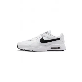 Nike, Pantofi sport de piele cu insertii de plasa Air Max SC, Alb/Negru, 11.5