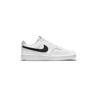 Nike, Pantofi sport de piele ecologica Court Vision Low Next Nature, Negru, Alb, 5