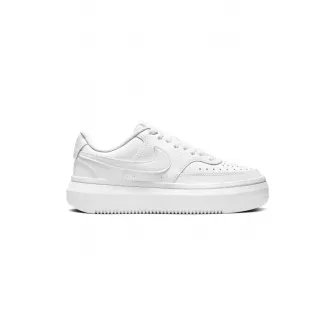 Nike, Pantofi sport de piele si piele ecologica Court Vision Alta, Alb, 8.5
