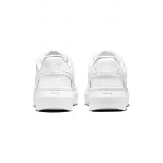Nike, Pantofi sport de piele si piele ecologica Court Vision Alta, Alb, 7.5