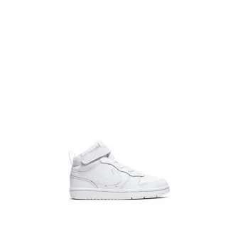 Nike, Pantofi sport din piele si piele ecologica cu detaliu logo Court Borough Mid 2, Alb, 28 EU