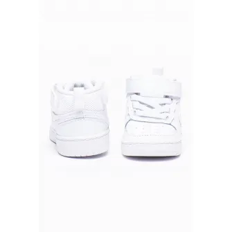 Nike, Pantofi sport mid-cut cu garnituri de piele Court Borough, Alb, 22 EU