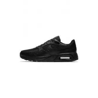 Nike, Pantofif sport din piele cu insertii din plasa Air Max SC, Negru, 9