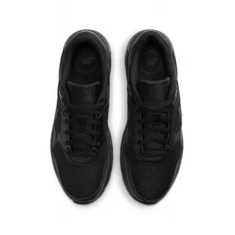 Nike, Pantofif sport din piele cu insertii din plasa Air Max SC, Negru, 9