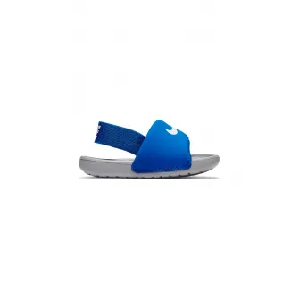 Nike, Sandale slingback cu brant texturat Kawa, Alb, Albastru royal, 21 EU