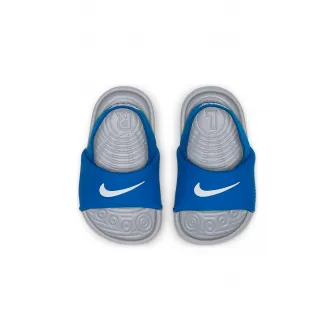 Nike, Sandale slingback cu brant texturat Kawa, Alb, Albastru royal, 21 EU