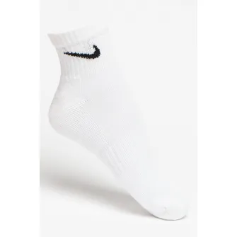 Nike, Set de sosete pana la glezna, cu tehnologie Dri-FIT Everyday Cush - 3 perechi, Alb, S