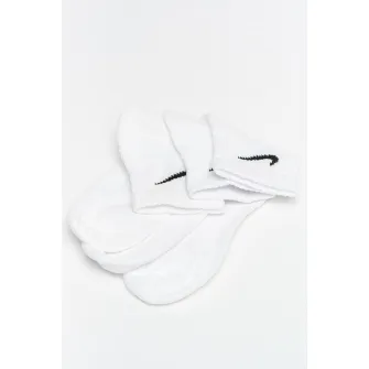 Nike, Set de sosete pana la glezna, cu tehnologie Dri-FIT Everyday Cush - 3 perechi, Alb, S