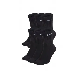 Nike, Set de sosete pentru antrenament Everyday Cush - 6 perechi, Negru/Alb, S