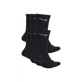 Nike, Set de sosete pentru antrenament Everyday Cush - 6 perechi, Negru/Alb, S