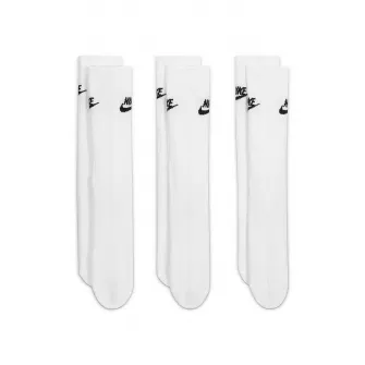 Nike, Set de sosete unisex Everyday Essential - 3 perechi, Alb, Negru stins, M