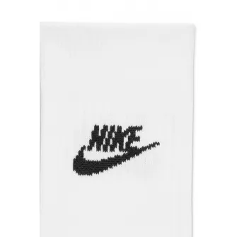 Nike, Set de sosete unisex Everyday Essential - 3 perechi, Alb, Negru stins, M