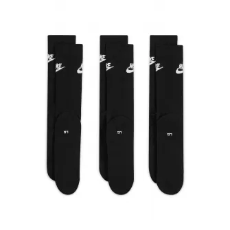 Nike, Set de sosete unisex Everyday Essential - 3 perechi, Negru, Alb murdar, S