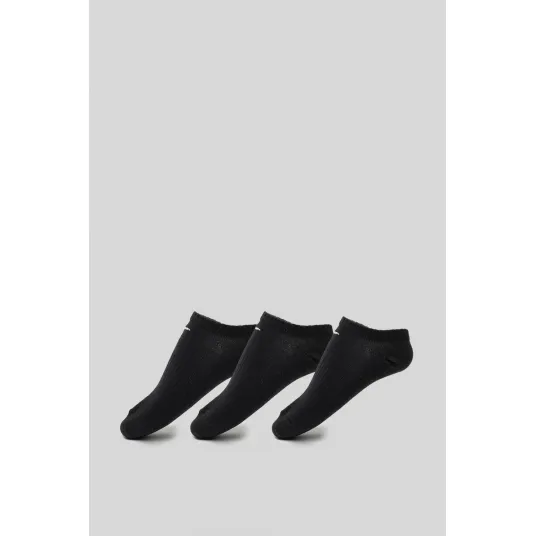 Nike, Set de sosete unisex foarte scurte, pentru alergare Dri-Fit - 3 perechi, Negru, S